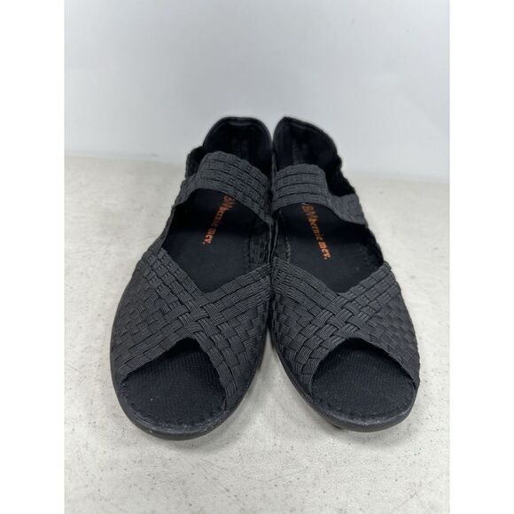 Bernie Mev Pull-On Mary Jane Mid Wedges Black 39-8 - Picture 3 of 7